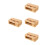 4Pcs Light Brown Bamboo Phone Stand Amplifier Loudspeaker for Home 3