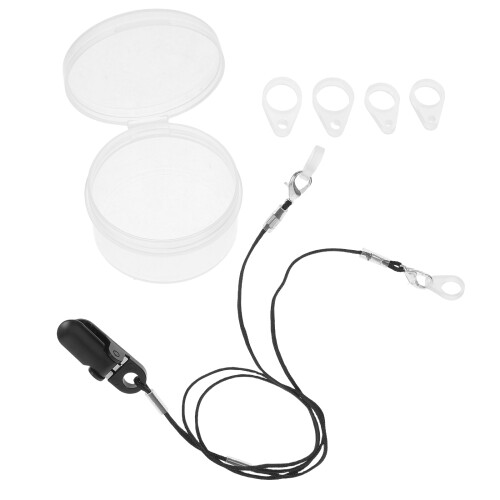 3Sets Wear-Resistant Hearing Amplifier Security Lanyard Nylon Black 2