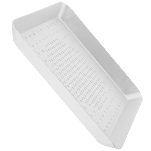 2Pcs Durable Aluminum Alloy Pizza Crisper Pan Oven Baking Tray 1