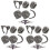 3Sets Complete Cosplay Prop Wool Mask Tail Gloves 4