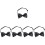 5Pcs Durable Black Polyester Mens Bowtie Formal Occasion Accessory 7