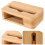 4Pcs Light Brown Bamboo Phone Stand Amplifier Loudspeaker for Home 9