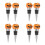 8Pcs Resin Halloween Stoppers Silver Spooky Smile 4
