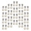 300Sets Easy-Install White Pearl Rivets Alloy for DIY Decoration 1