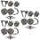 3Sets Complete Cosplay Prop Wool Mask Tail Gloves 8