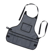 2Pcs Grey Waterproof Gardening Apron with Tool Pockets for Men Women