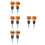 8Pcs Resin Halloween Stoppers Silver Spooky Smile 7