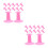 24Pcs Nail Art Practice Display Stand Pink Plastic Finger Holder 5