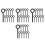 40Pcs Durable Hexagonal Spanner Black Steel for Mechanic Garage Use 10