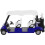 3Pcs Blue Mini Golf Cart Toy Pullback Diecast Model Decorative 1