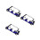 3Pcs Blue Mini Golf Cart Toy Pullback Diecast Model Decorative 3