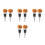 8Pcs Resin Halloween Stoppers Silver Spooky Smile 10