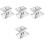 8Pcs Silver Kitchen Stainless Steel Wok and Pan Lid Replacement Covers 5