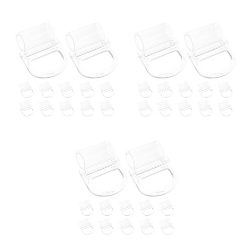 36Pcs Transparent Blind Grip Handles for Roller Shades Easy-to-Install 2