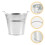 16Pcs Decorative Small Metal Buckets Silver Candy Snack Holders 10