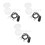 3Sets Wear-Resistant Hearing Amplifier Security Lanyard Nylon Black 5