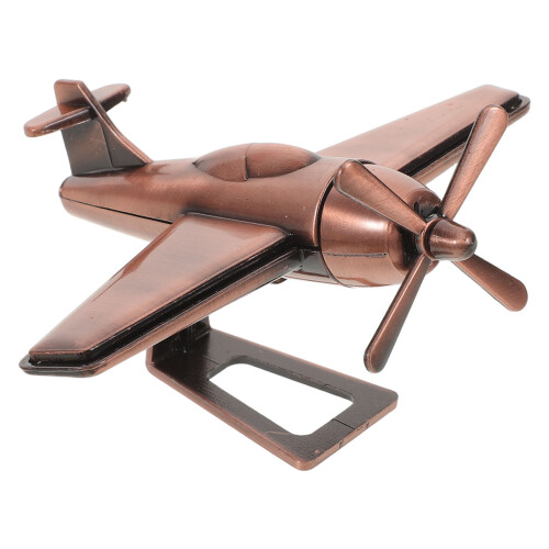 2Pcs Zinc Alloy Retro Plane Model Decorative Mini Diecast Airplane