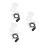 3Sets Wear-Resistant Hearing Amplifier Security Lanyard Nylon Black 4