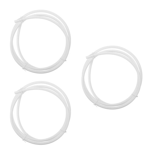 3Pcs White PVC Water Filter Drain Hose Under Sink Flexible and Durable 2