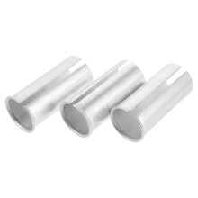 15Pcs Bike Seat Post Reducer Aluminum Alloy Shim Silver for Secure Fit