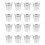16Pcs Decorative Small Metal Buckets Silver Candy Snack Holders 6