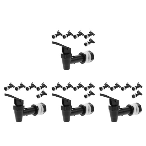 24Pcs Water Cooler Spigot Plastic Replacement Faucets Black Durable 2