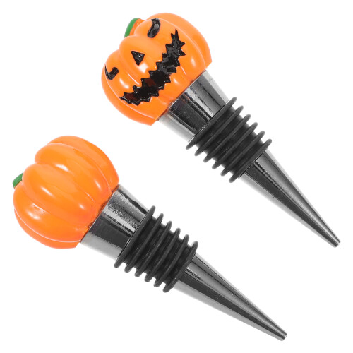8Pcs Resin Halloween Stoppers Silver Spooky Smile 2