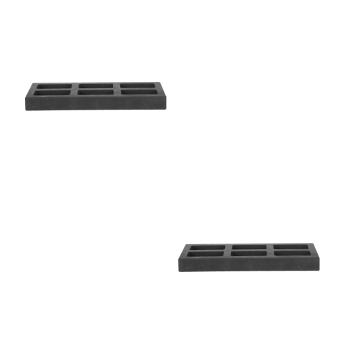 2Pcs Graphite Metal Casting Molds Temperature Resistant Ingot Mold 2