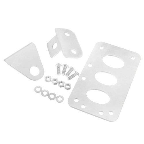 2Pcs Black Metal Plate Mounting Bracket for Car License Plates Durable