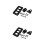 2Pcs Black Metal Plate Mounting Bracket for Car License Plates Durable 8