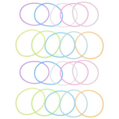 300Pcs Stretchable Silicone Wristbands Multicolor Glow Party Bracelets