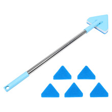 1Set Blue Aquarium Glass Brush Algae Cleaner with Sponge