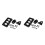 2Pcs Black Metal Plate Mounting Bracket for Car License Plates Durable 6