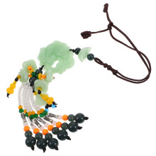 3Pcs Durable Crystal Feng Shui Car Charm Glass Gourd Rearview Ornament