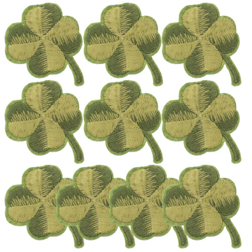 30Pcs St. Patrick's Leaf Embroidered Patch for Clothes Bags 1