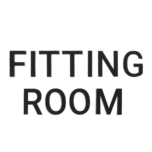 2Sets Self-Adhesive Acrylic Fitting Room Door Signs Decals
