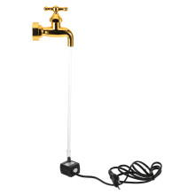 4Sets Golden Plastic Invisible Flowing Spout Fountain for Garden Decor