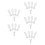 20Pcs White Blind Support Brackets for Vertical Blinds, Modern Design 4