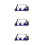 3Pcs Blue Mini Golf Cart Toy Pullback Diecast Model Decorative 5