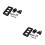2Pcs Black Metal Plate Mounting Bracket for Car License Plates Durable 3
