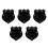 5Pièces Support Mural Épée Noir Design Martial Stable 6