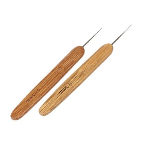 8Pcs Khaki Bamboo Single Pointed Knitting Needles for Crochet Projects