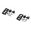 2Pcs Black Metal Plate Mounting Bracket for Car License Plates Durable 5
