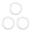 3Pcs White PVC Water Filter Drain Hose Under Sink Flexible and Durable 5