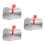 3Pcs Silver Metal Mailbox Piggy Bank Decorative Mini Mailbox for Home 7