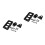 2Pcs Black Metal Plate Mounting Bracket for Car License Plates Durable 7