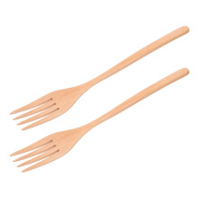6Pcs Reusable Wooden Salad and Cooking Forks for Kitchen Use