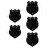 5Pièces Support Mural Épée Noir Design Martial Stable 9