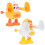 6Pcs Assorted Color Wind Up Chick Figurine Durable Plastic Jumping Toy 1