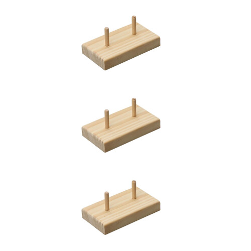 3Pcs Multifunctional Wooden Thread Rack Bobbin Holder for DIY 2